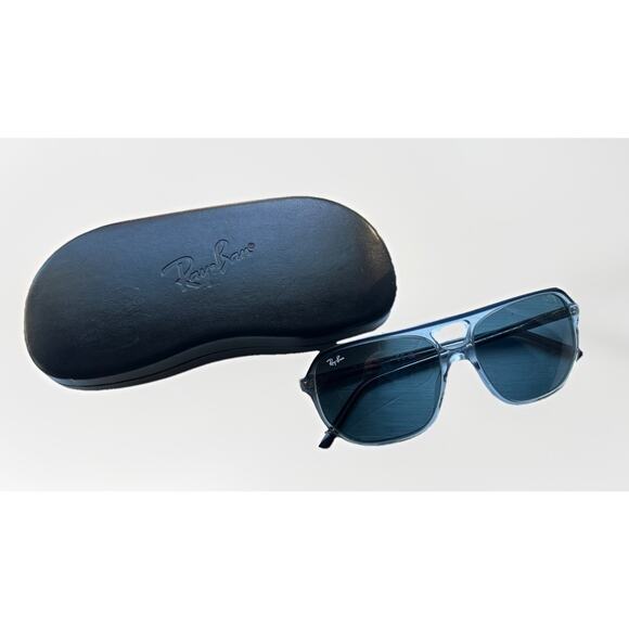 Ray-Ban Bill One Sunglasses RB 2205 1397/R5 Blue on Crystal Blue Unisex & Case - Picture 1 of 9